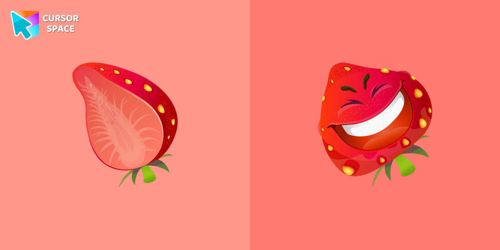 Strawberry cursor cursor pack